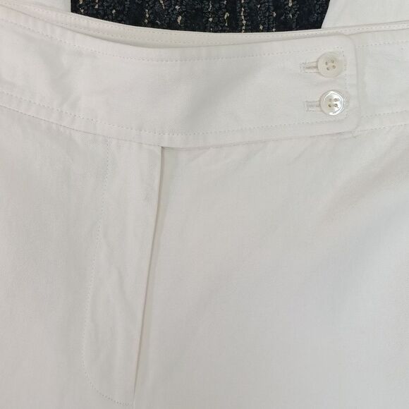 Ann Taylor Women Cream Linen Blend Straight Leg Lined Trousers sz 14 - Picture 4 of 8